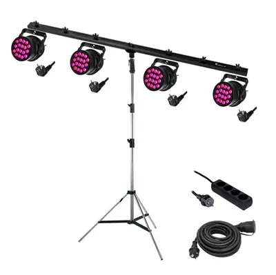 Party-Licht 4er Bar LED PAR64 auf Stativ.png