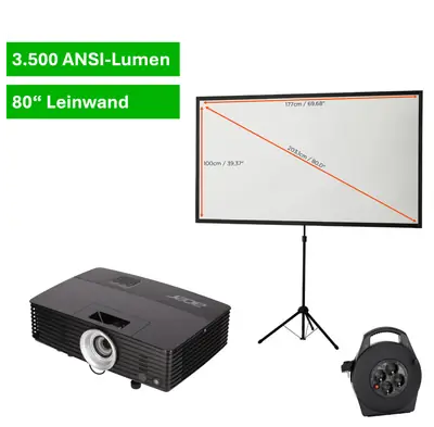 SET Beamer 3.500 ANSI-Lumen + Stativ-Leinwand 80%22 Projektionsfläche.png